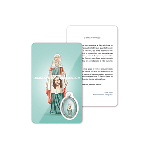 Saint Veronica prayer card