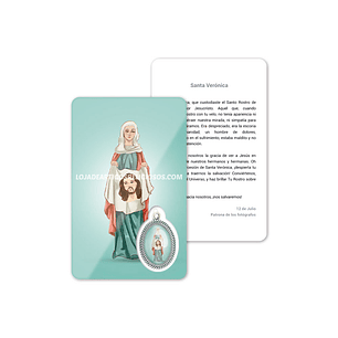 Saint Veronica prayer card