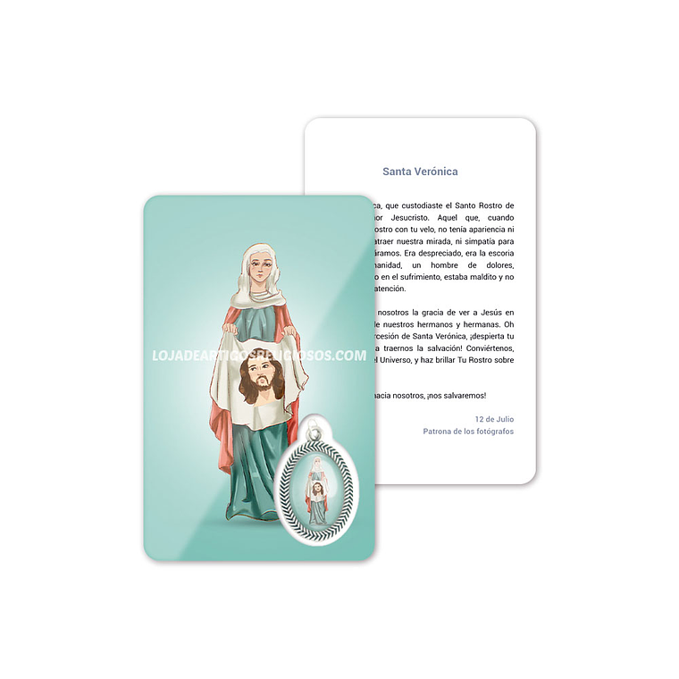 Carte de prière de Sainte Véronique 2