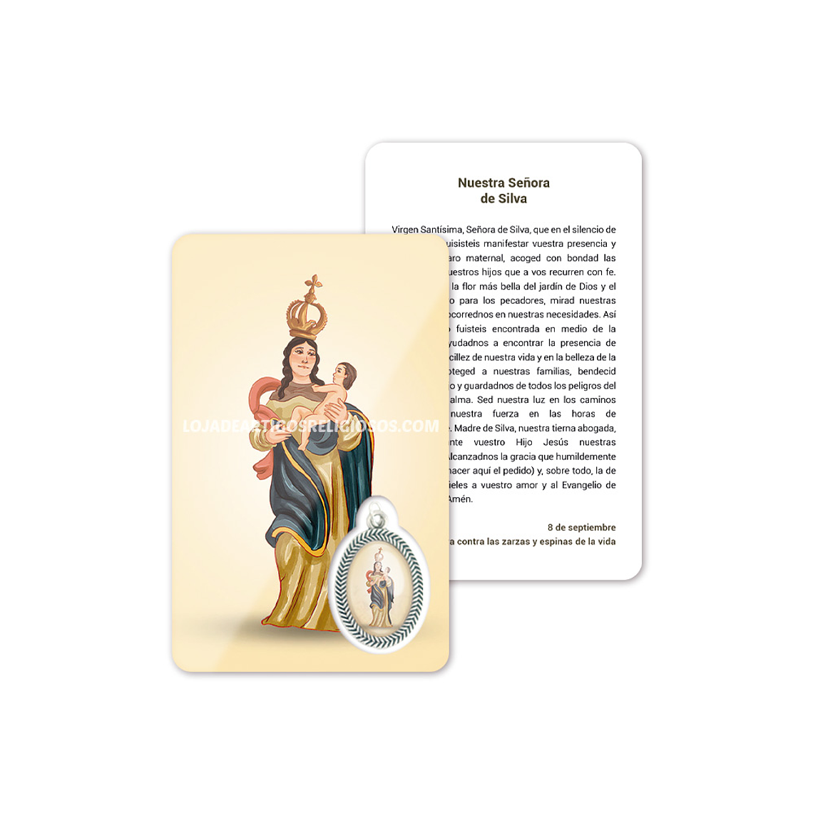 Cartão com oração de Nossa Senhora da Silva 2