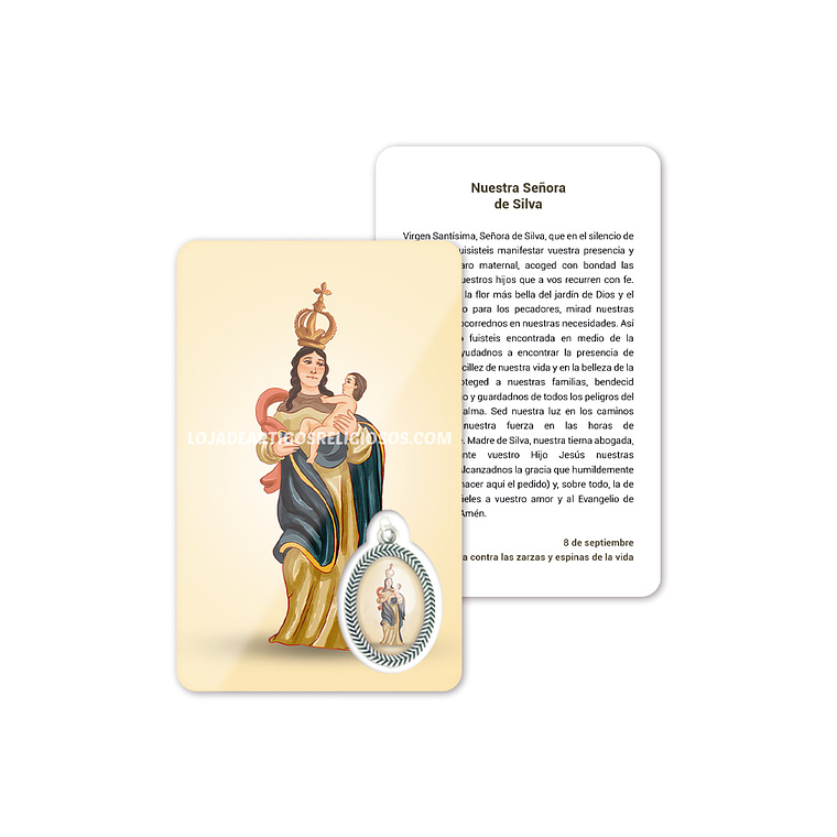 Cartão com oração de Nossa Senhora da Silva 2