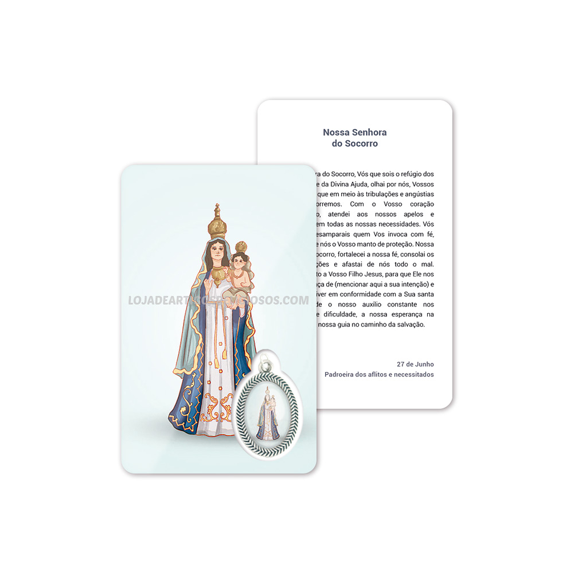 Cartão com oração de Nossa Senhora do Socorro 1
