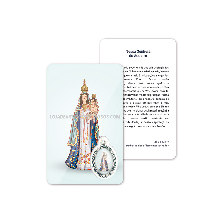 Cartão com oração de Nossa Senhora do Socorro 1