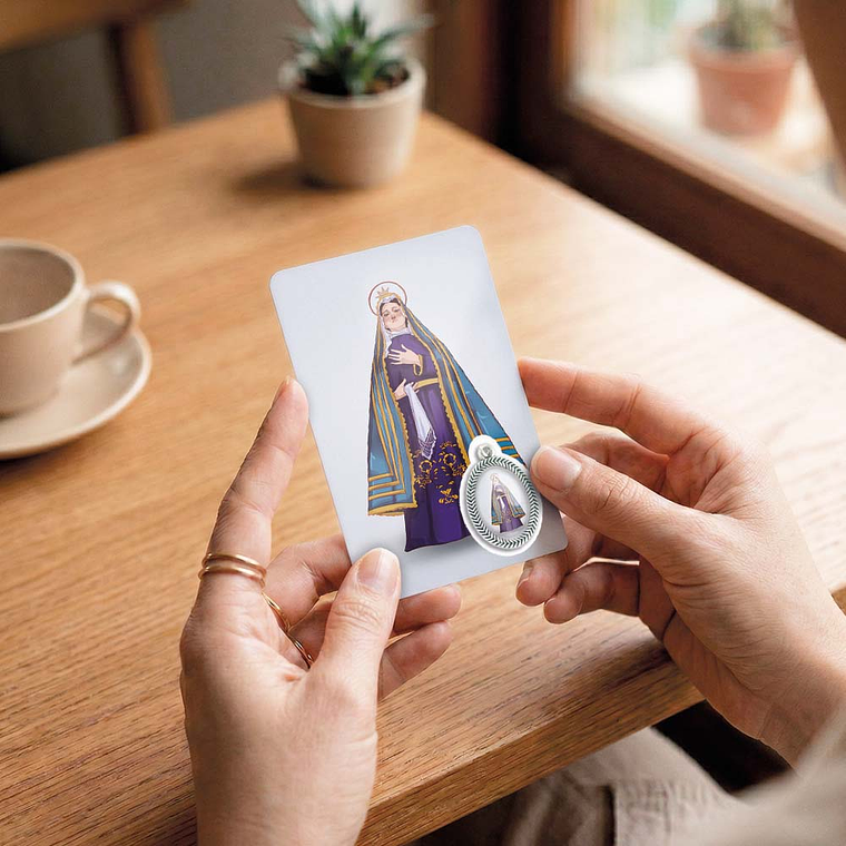 Cartão com oração de Nossa Senhora da Soledade 6