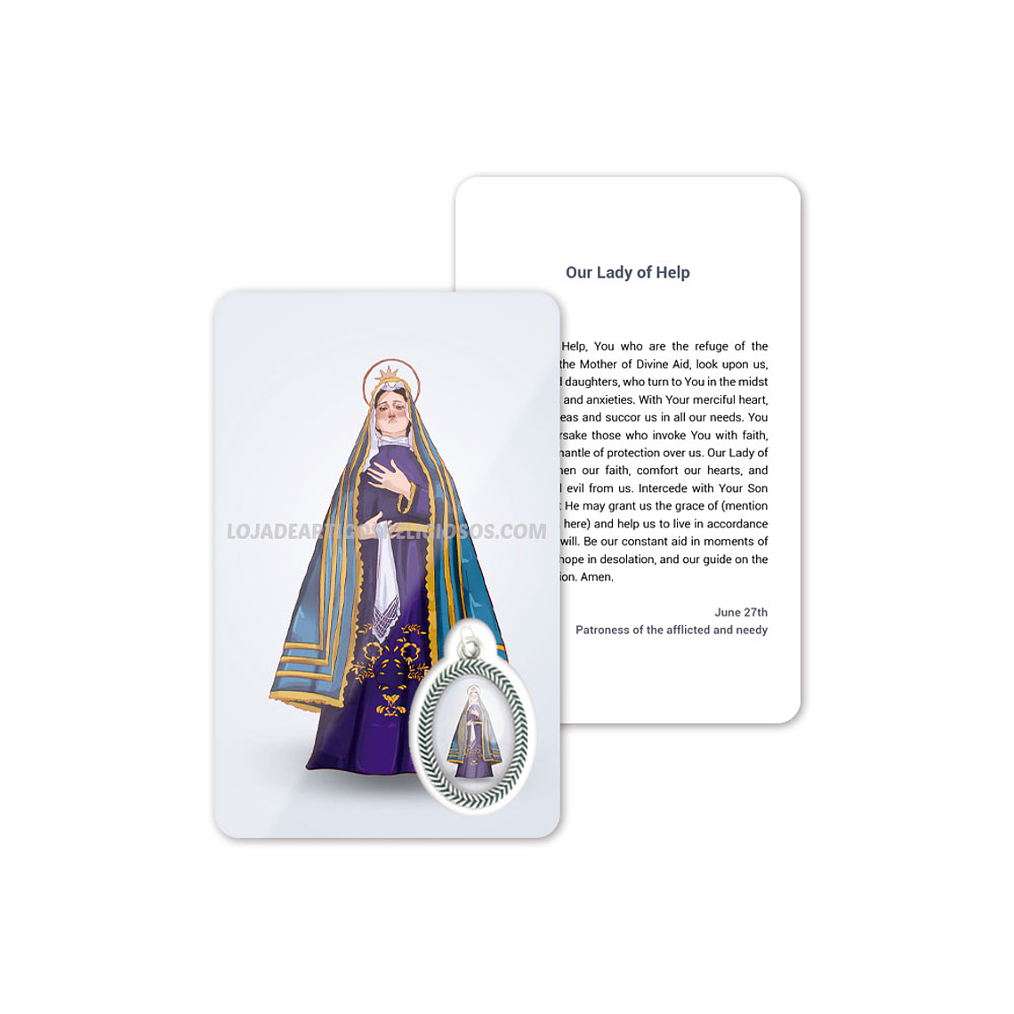 Cartão com oração de Nossa Senhora da Soledade 4