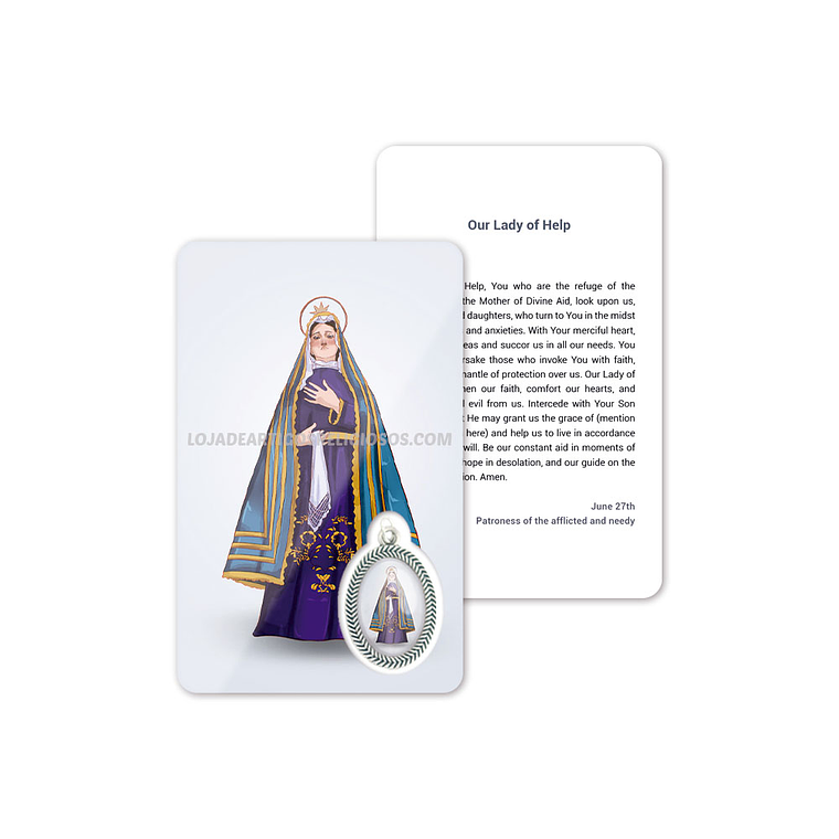 Cartão com oração de Nossa Senhora da Soledade 4