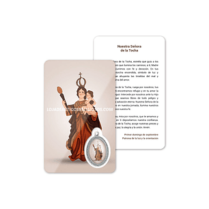 Cartão com oração de Nossa Senhora da Tocha