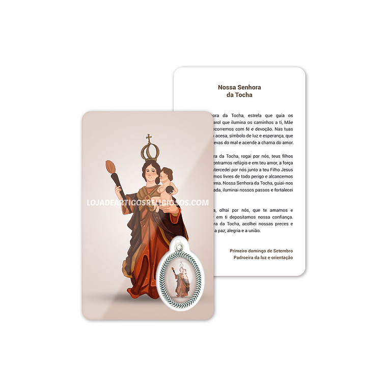 Cartão com oração de Nossa Senhora da Tocha 1