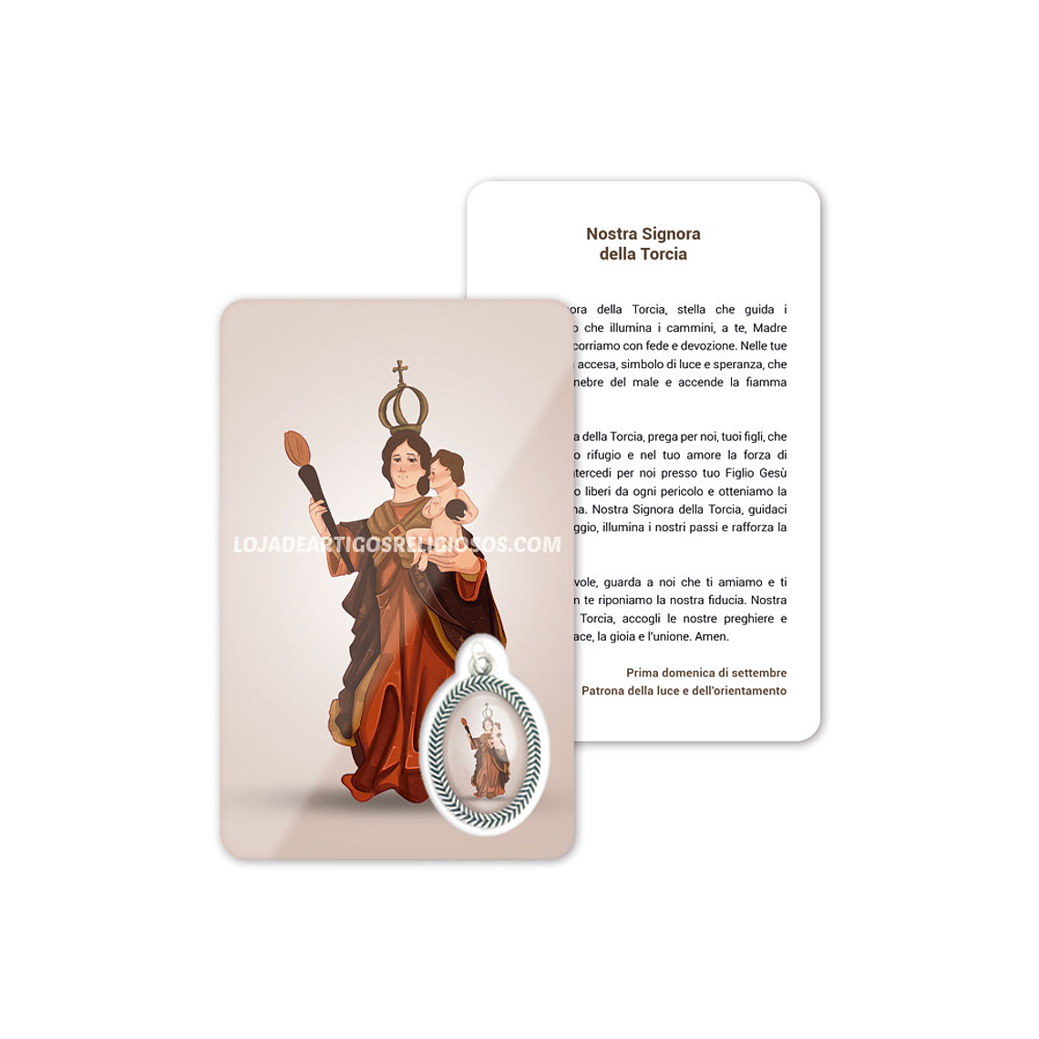 Cartão com oração de Nossa Senhora da Tocha 3