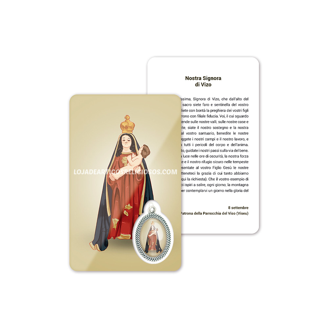 Cartão com oração de Nossa Senhora do Vizo 3