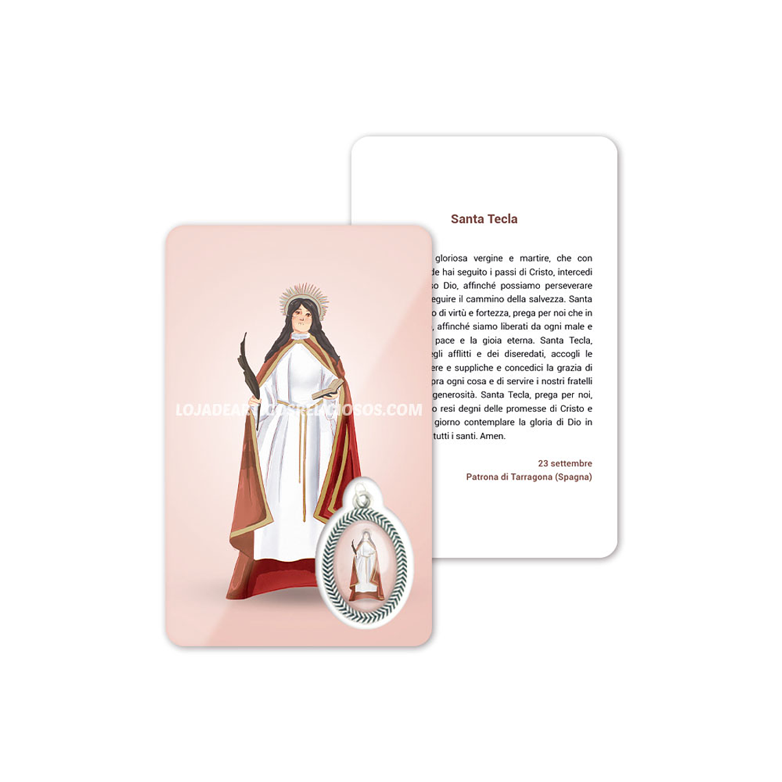 Cartão com oração de Santa Tecla 3