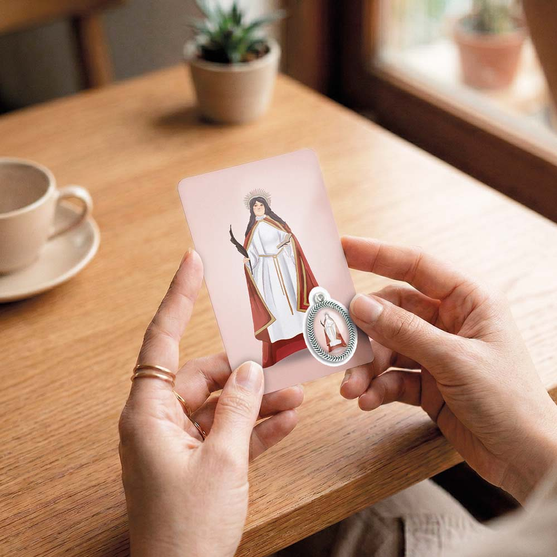 Cartão com oração de Santa Tecla 6