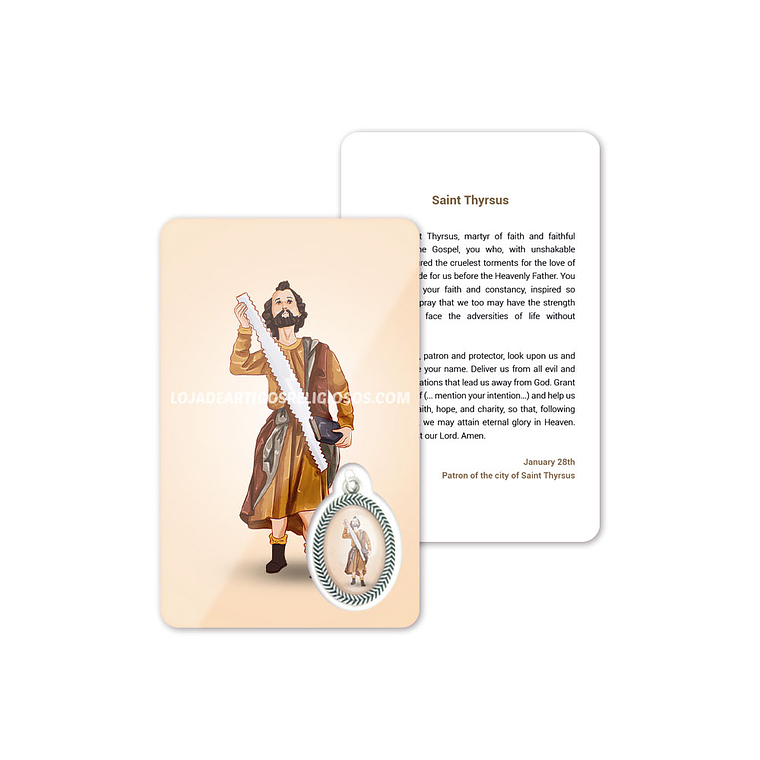 Biglietto con preghiera di San Tirso 4