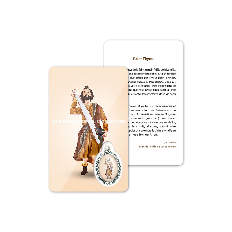 Biglietto con preghiera di San Tirso 5