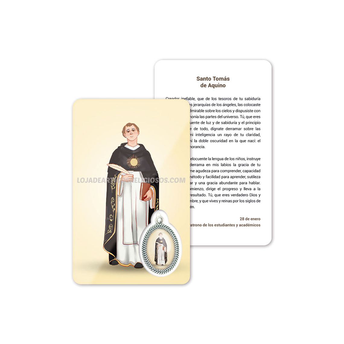 Biglietto con preghiera de San Tommaso d'Aquino 2