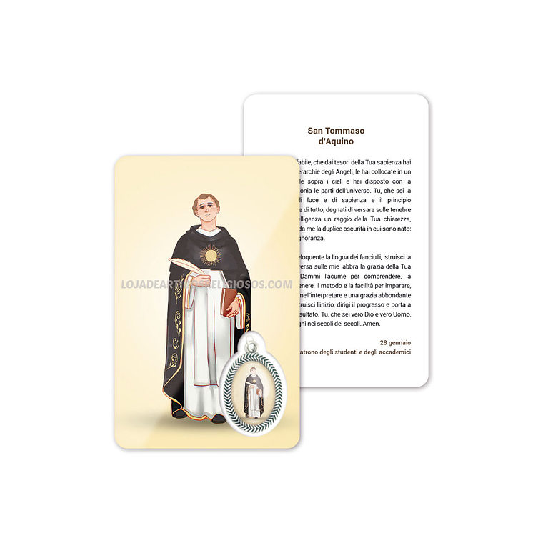 Biglietto con preghiera de San Tommaso d'Aquino 3