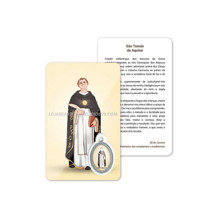 Biglietto con preghiera de San Tommaso d'Aquino 1