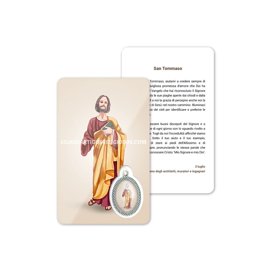 Biglietto con preghiera di San Tommaso 3
