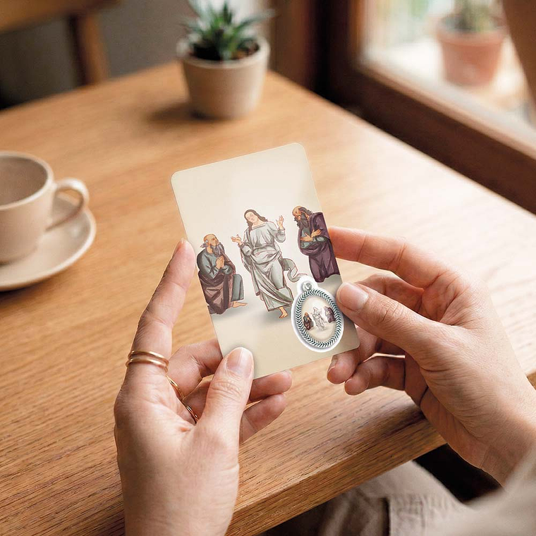 Cartão com oração da Transfiguração de Jesus 6