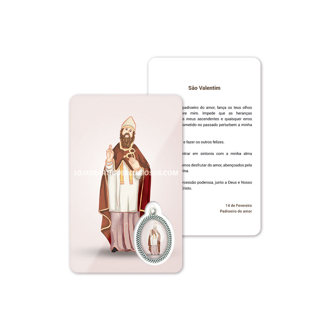 Saint Valentine prayer card 1