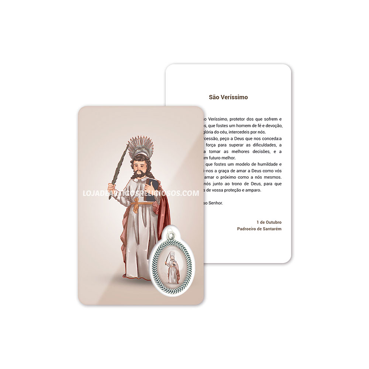Saint Verissimus prayer card 1