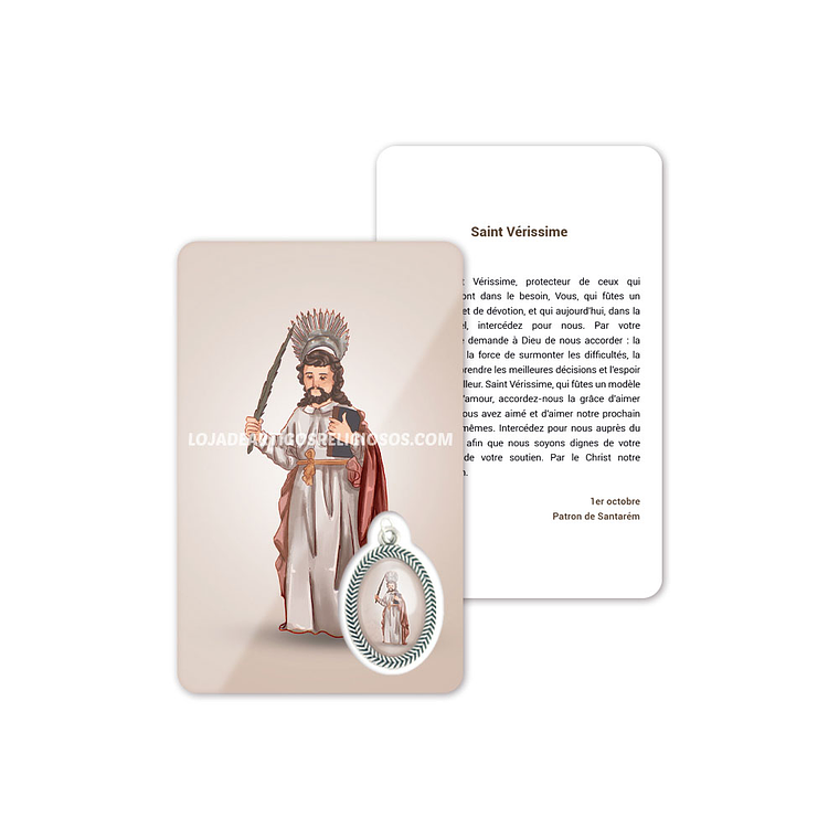 Saint Verissimus prayer card 5