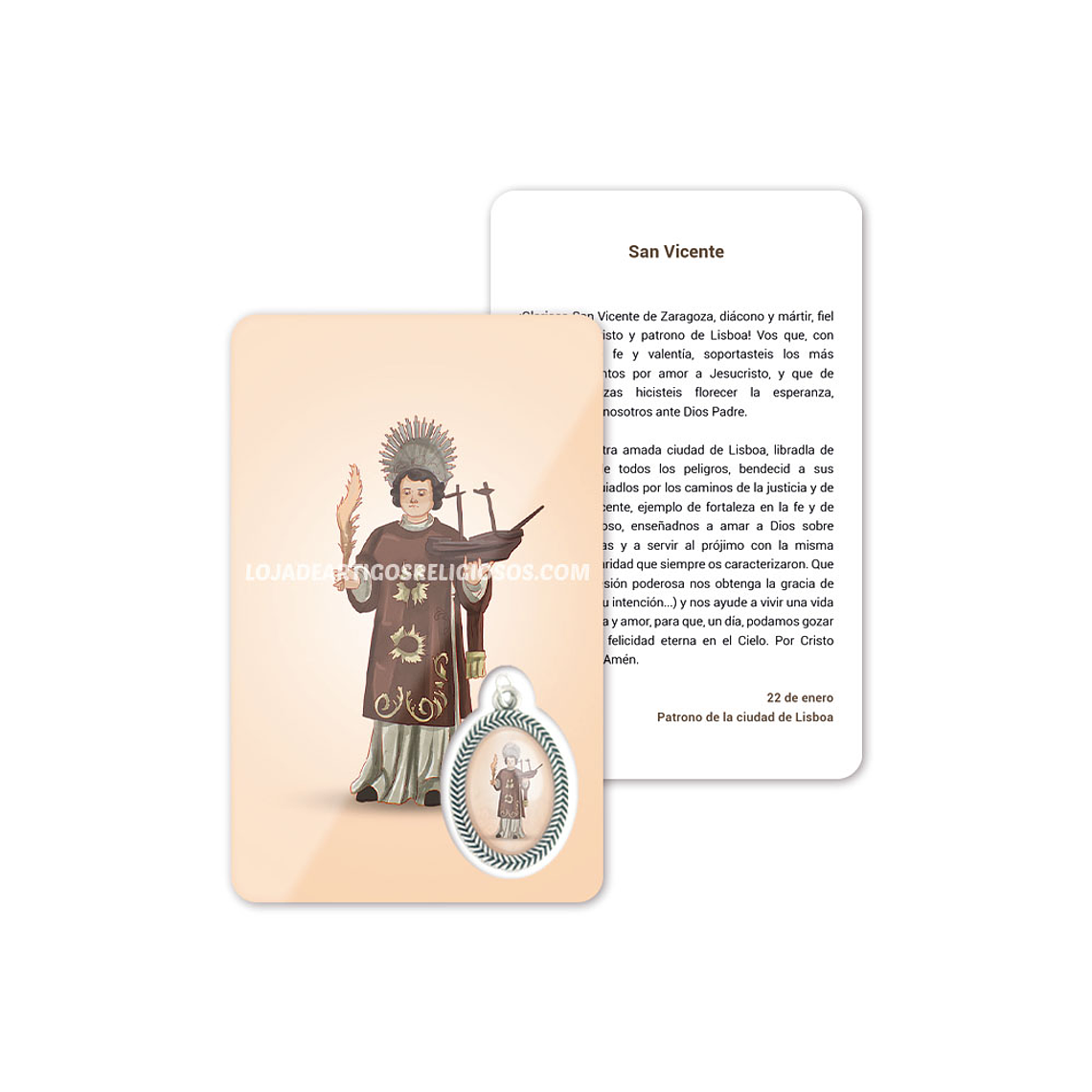 Cartão com oração de São Vicente 2