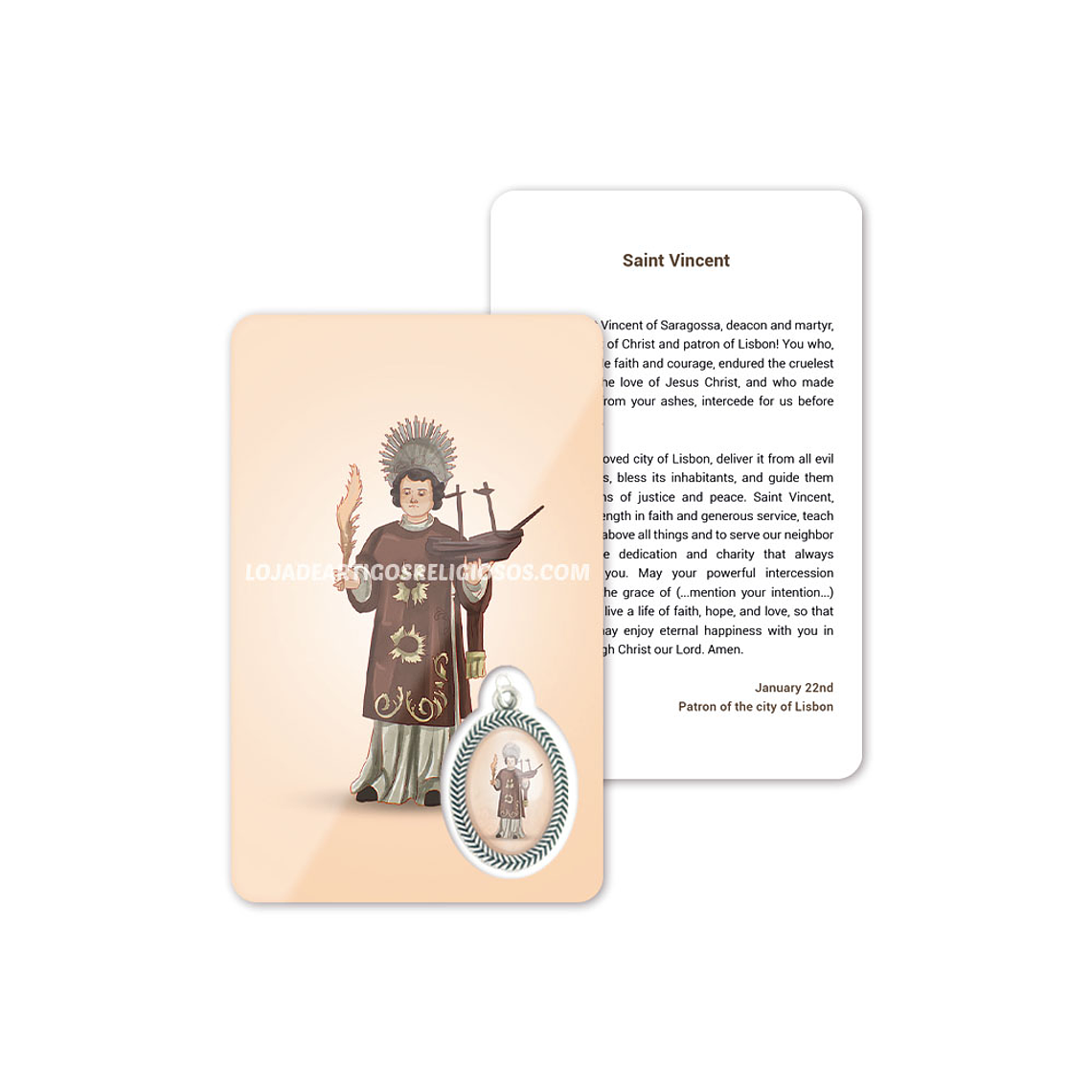 Cartão com oração de São Vicente 4