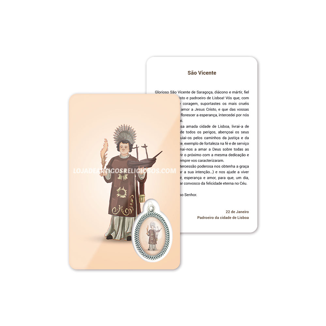Cartão com oração de São Vicente 1