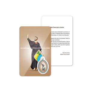 Cartão com oração São Francisco Xavier