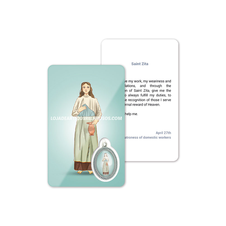 Carte de prière de Sainte Zita 4