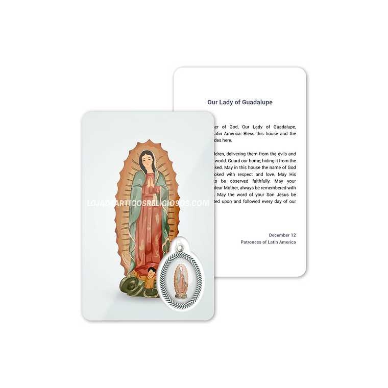 Biglietto con preghiera di Nostra Signora di Guadalupe 4