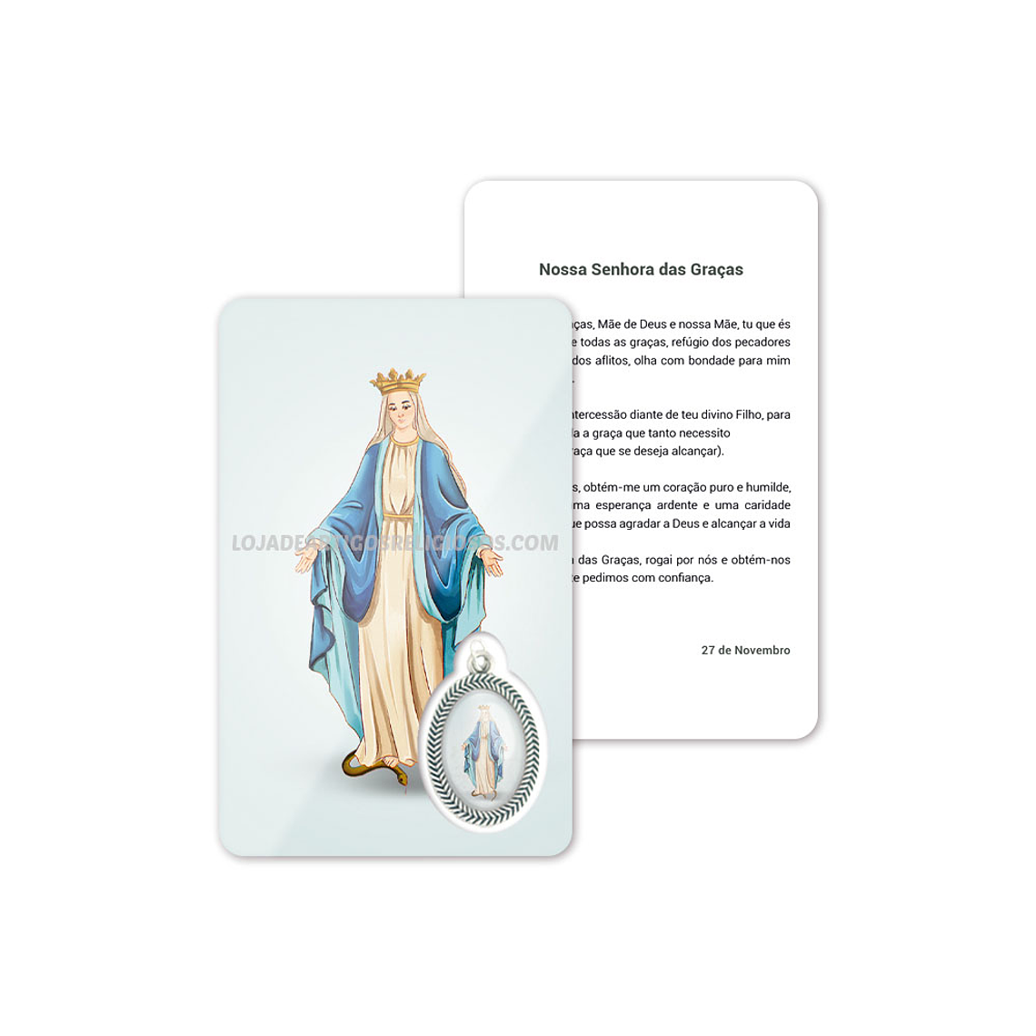 Tarjeta con oración de Nuestra Señora de las Gracias 1