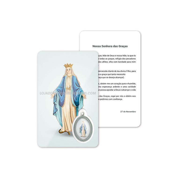 Tarjeta con oración de Nuestra Señora de las Gracias 1