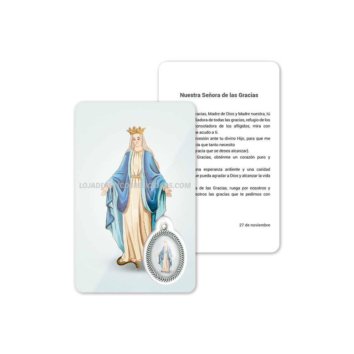Tarjeta con oración de Nuestra Señora de las Gracias 2