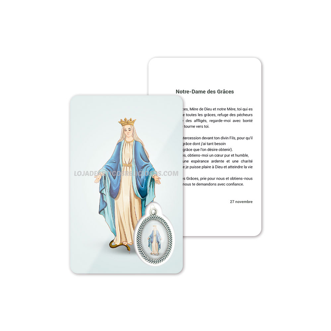 Tarjeta con oración de Nuestra Señora de las Gracias 5