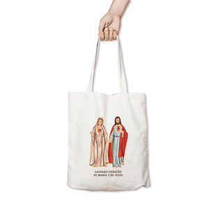 Sacred Heart of Mary and Jesus Tote Bag