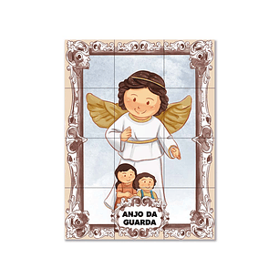 Painel de azulejos do Anjo da Guarda 45 cm x 60 cm