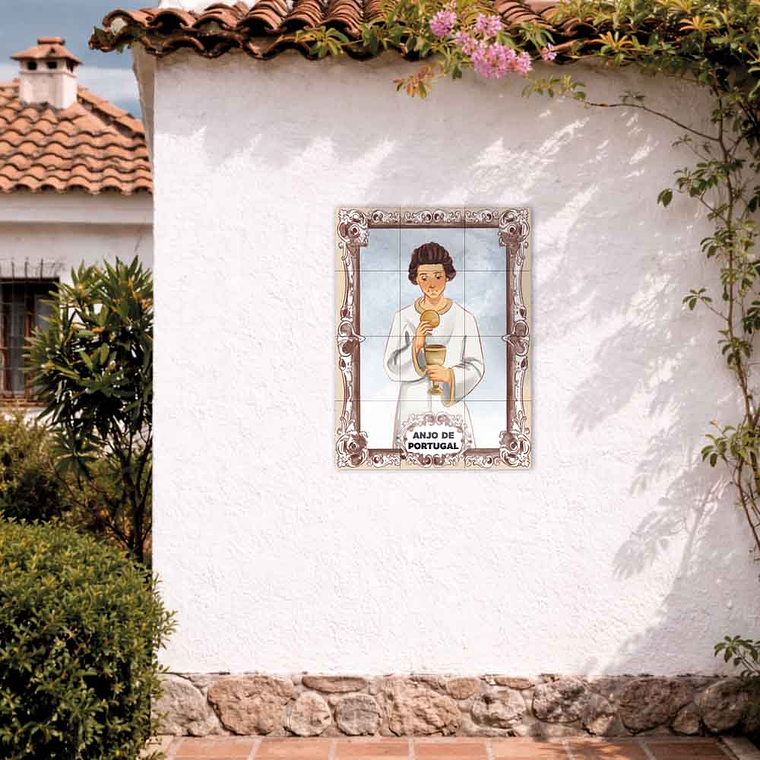 Painel de azulejos do Anjo de Portugal 45 cm x 60 cm 2