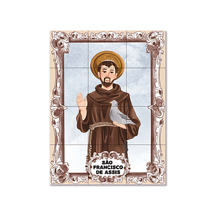 Painel de azulejos de São Francisco de Assis 45 cm x 60 cm