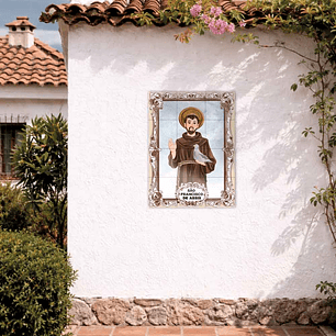 Painel de azulejos de São Francisco de Assis 45 cm x 60 cm