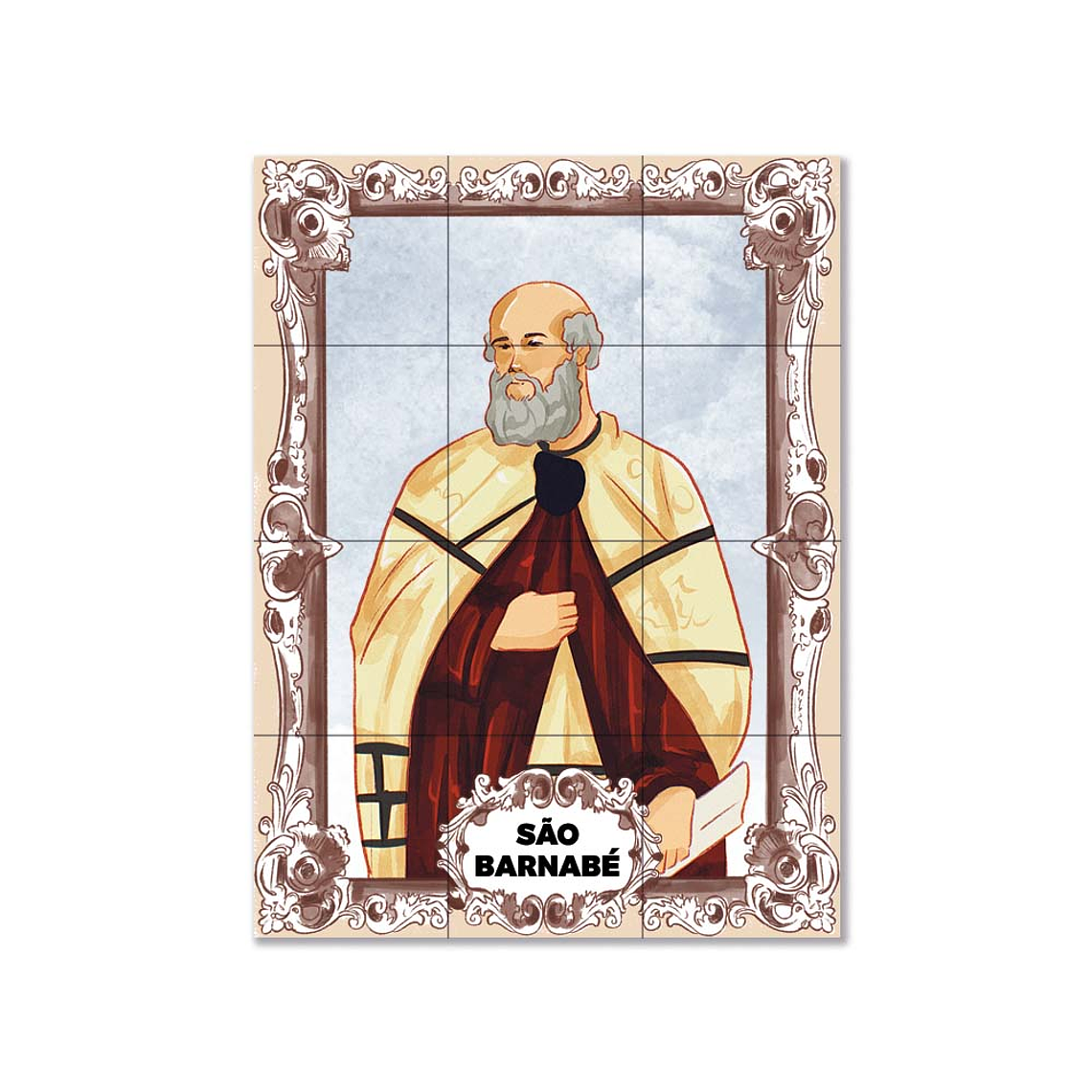 Painel de azulejos de São Barnabé 45 cm x 60 cm 1