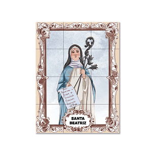 Painel de azulejos de Santa Beatriz 45 cm x 60 cm
