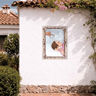 Painel de azulejos do Batismo 45 cm x 60 cm