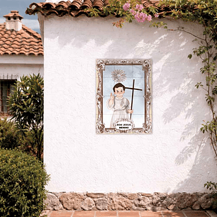 Painel de azulejos do Bom Jesus Menino 45 cm x 60 cm