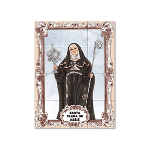 Saint Clare of Assisi Tile Panel 45 cm x 60 cm