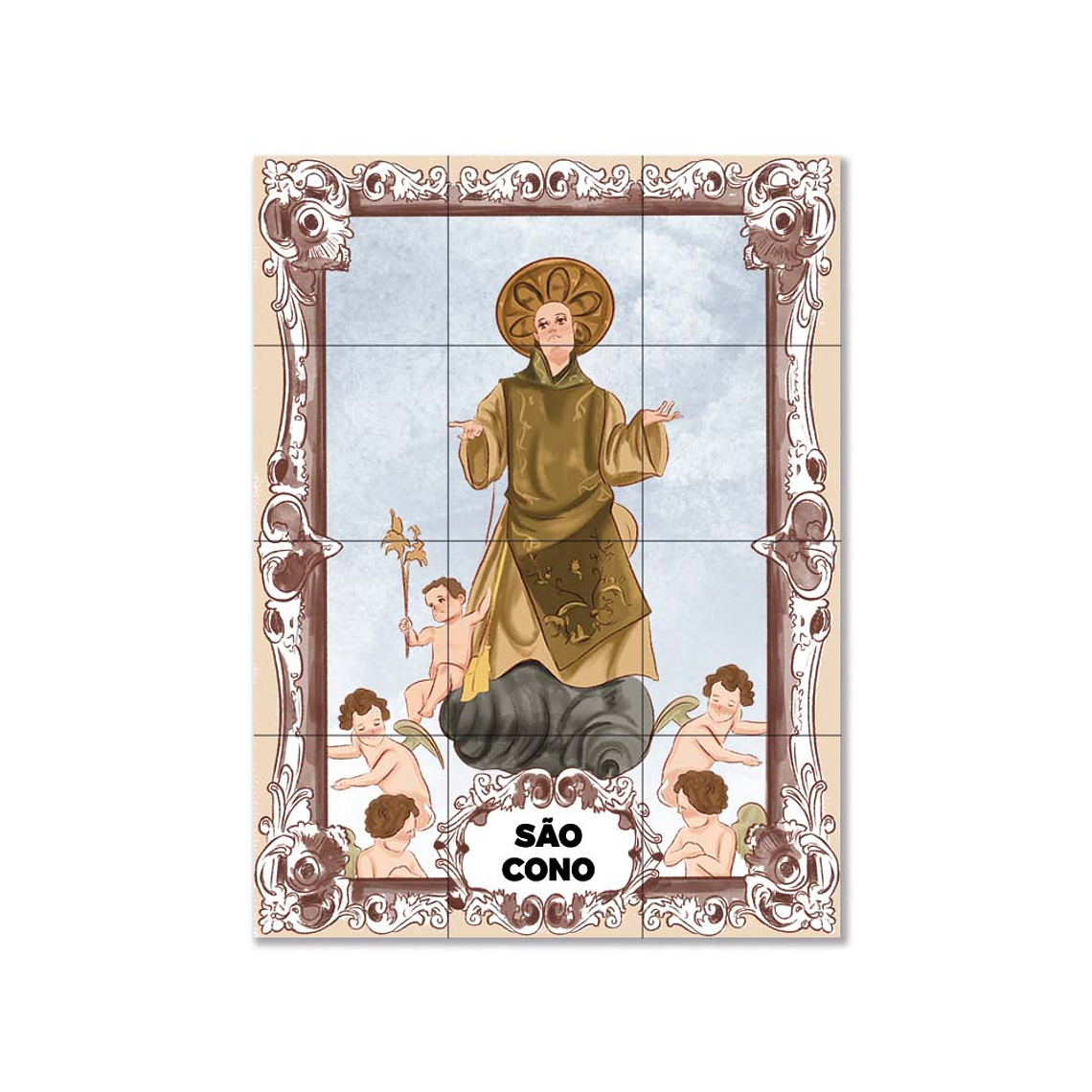 Painel de azulejos de São Cono 45 cm x 60 cm 1