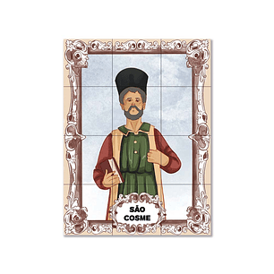 Saint Cosmas Tile Panel 45 cm x 60 cm