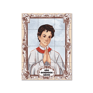 Painel de azulejos de São Domingos Sávio 45 cm x 60 cm