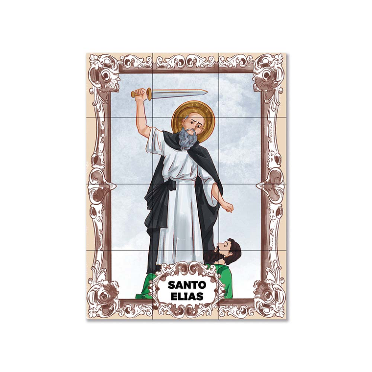 Painel de azulejos de Santo Elias 45 cm x 60 cm 1